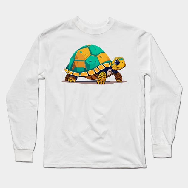 Tortoise Portrait Long Sleeve T-Shirt by SpriteGuy95